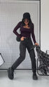 GRAFĪTA mom fit džinsa bikses HM313-5 "SMOKE"